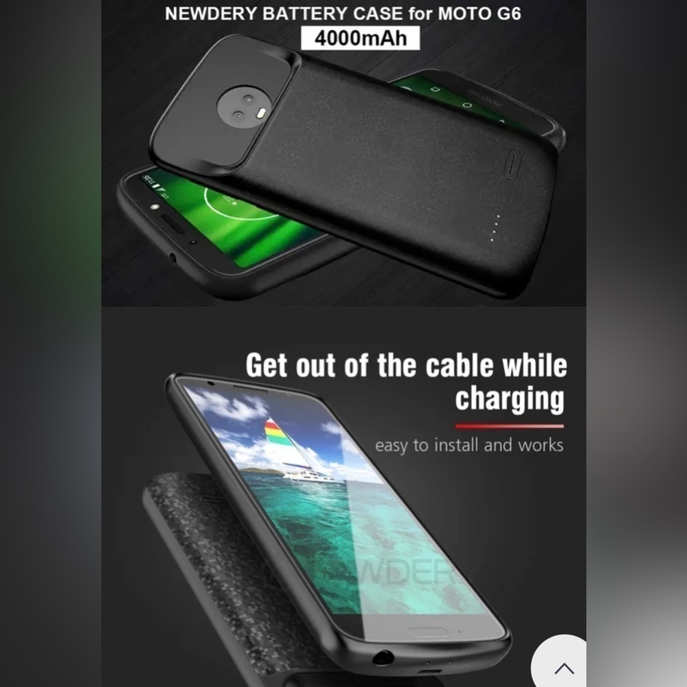 NEWDERY Slim Power Case for MOTO G6 Power Bank Hard to Find - Picture 7 of 16